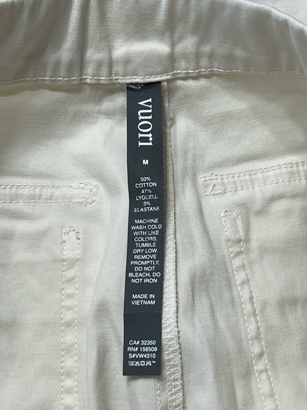Vuori NWOT Anza Twill Structured Barrel Leg Pant VW4310 Natural Women’s Size Med - Picture 8 of 15
